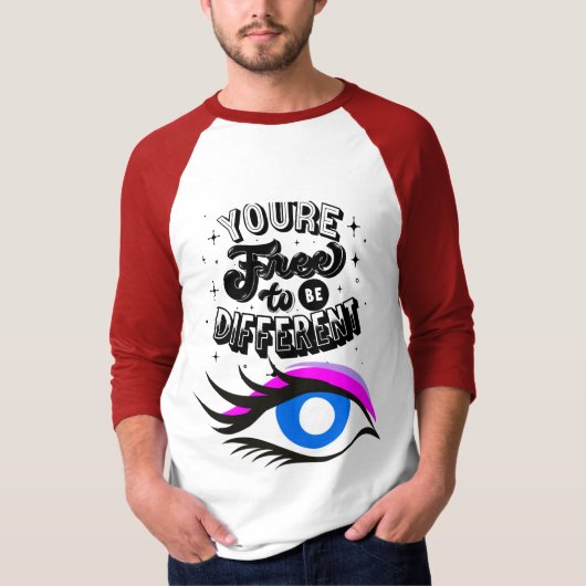 Be Different" T-shirt Slogan Homme (Devant)