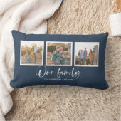 Be-editabele Achtergrondkleur Onze Familie Fotocol Kussen (Deken)