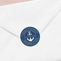 Be-editabele Kleur Witte Rand Anker Save the Date