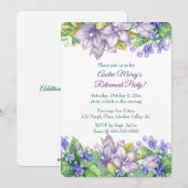 Be-editable Paarse Bloementuin Kaart (Voorkant / Achterkant)