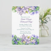 Be-editable Paarse Bloementuin Kaart (Staand voorkant)