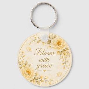 Be-editable Zijden Tuin Gele Pastel Bloem Sleutelh Sleutelhanger