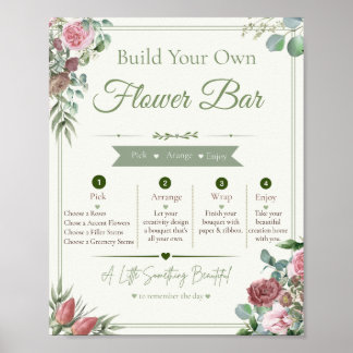 Be-editbaar Bloem Bar Bord Poster