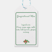 Be-editbaar Kerstbak Cadeau Groen Prettige Feestda Cadeaulabel (Achterkant)