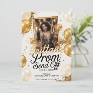 Be-editbaar Prom Afscheid Goud Glinsterend Glitter Kaart