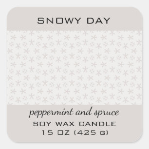 Be-editbaar Sneeuwige Dag Sneeuwvlok Patroon Produ Vierkante Sticker