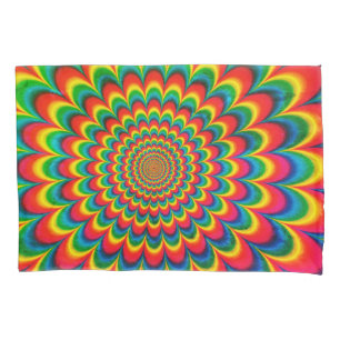 Be-editbare 70s Retro Hippie Psychedelische Kussen Kussensloop