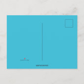 Be-editbare Blauwe Octopus Uitnodiging Briefkaart (Achterkant)