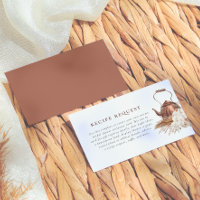 Be-editbare Boho Pampas Terracotta Bruiloftsborrel