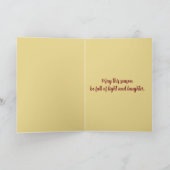 Be-editbare Gouden Sneeuwvlokken Prettig Kerstfees Kaart (Binnen)