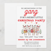 Be-editbare Kerstfeest Uitnodiging met Rendier (Voorkant / Achterkant)