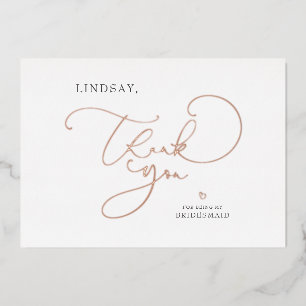 Be-editbare Kleur Schattig Script Bruidsmeisje Dan Folie Uitnodiging