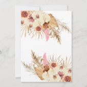 Be-editbare Pampas Gras Oh Baby Shower Uitnodiging (Achterkant)