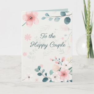 Be-editbare Pastelkleur Bloemen Bloesem Kaart