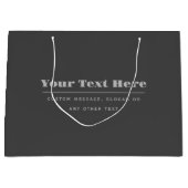 Be-editbare Retro-Moderne Tekst Sjabloon | Donkerg Groot Cadeauzakje (Voorkant)