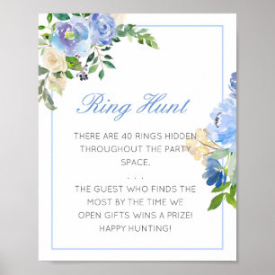Be-editbare Ring Hunt Bruiloft Feest Game Poster