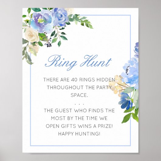Be-editbare Ring Hunt Bruiloft Feest Game Poster (Voorkant)