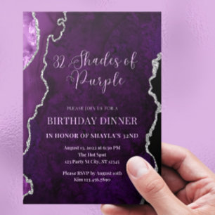 Be-editbare Shades of Purple Uitnodiging Paars Zil