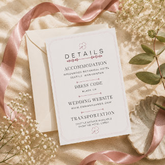 Be-editbare Stof Roze Minimalistische Trouwkaart D RSVP Kaartje
