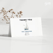 Be-editbare Zeil-vier Verjaardags Dank Je Kaart