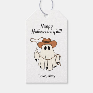 Be-editierbare Happy Halloween Cowboy Favor Cadeaulabel