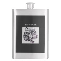 BE FIERCE TRIBAL TIGER Classic Flask