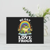 Be Gay Liefde Kikkers Grappige LGBTQ Pride Regenbo Kaart (Staand voorkant)