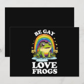Be Gay Liefde Kikkers Grappige LGBTQ Pride Regenbo Kaart (Voorkant / Achterkant)