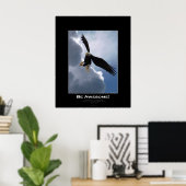 BE GEWELDIGE Flying Bald Eagle Motivatie Poster (Thuiskantoor)