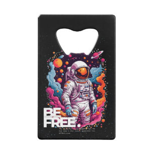 BE GRATIS Astronaut ontwerp Kredietkaart Flessenopener