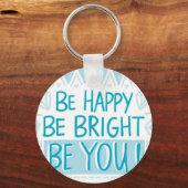 BE HAPPY 2,25-inch Basic Button Sleutelhanger (Voorkant)
