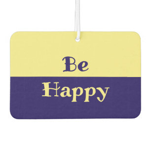 Be Happy Car Luchtverfrisser (geel & marineblauw)