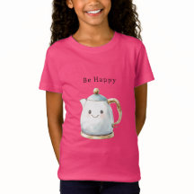 Be Happy Cute Teapot