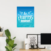 BE HAPPY EVERYDAY Quote Poster (Bureau à domicile)