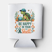 Be Happy In Your Own Shell Turtle Autism Awareness Blikjeskoeler (Voorkant)