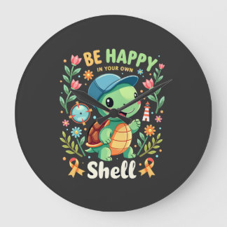 Be Happy In Your Own Shell Turtle Autism Awareness Grote Klok