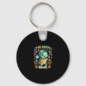 Be Happy In Your Own Shell Turtle Autism Awareness Sleutelhanger (Voorkant)