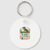 Be Happy In Your Own Shell Turtle Autism Awareness Sleutelhanger (Voorkant)