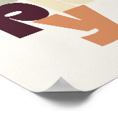 BE HAPPY Poster – Retro Bold Lettering Wall Art (Coin)