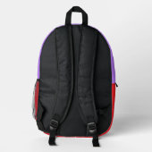 "Be Happy" Retro Backpack  Bedrukte Rugzak (Achterkant)