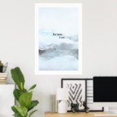 Be Here Now – Modern Minimalist Mountain Poster (Bureau à domicile)