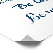 Be. inspiré s'est aimé bleu blanc affiches (Coin)