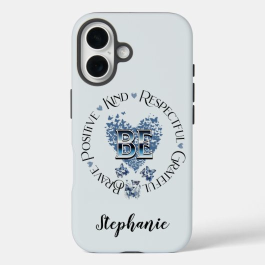 BE Inspired Inspirerend Motivatie Case-Mate iPhone Case (Achterkant)