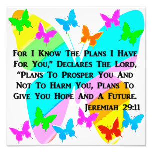 BE INSPIRED JEREMIAH 29:11 FOTO AFDRUK
