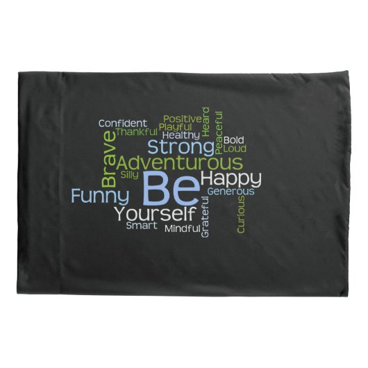 BE Inspirerend Word Cloud Kussensloop (Achterkant)