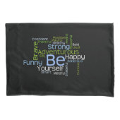 BE Inspirerend Word Cloud Kussensloop (Voorkant)