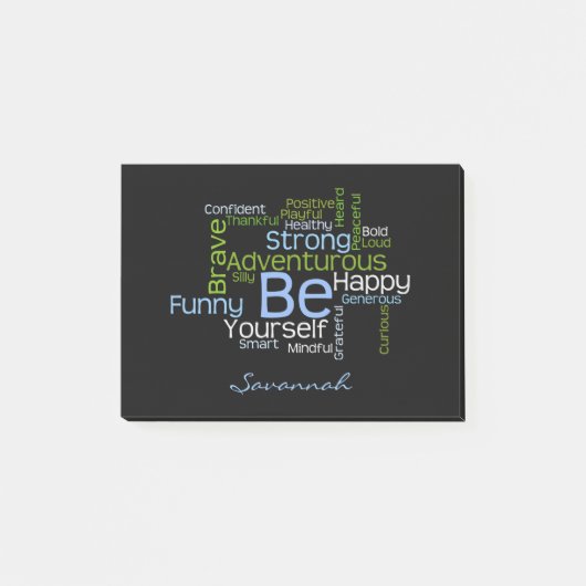 BE Inspirerend Word Cloud Post-it® Notes (Voorkant)
