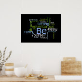 BE Inspirerend Word Cloud Poster (Keuken)