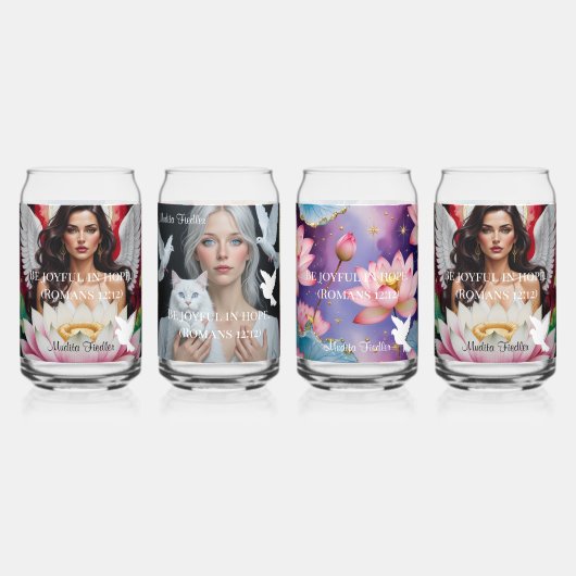 Be joyful in hope. (Romans 12:12) Blikvorm Glas (Voorkant)