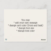 Be Joyful Primitive Font Illustrated Postcard Briefkaart (Achterkant)